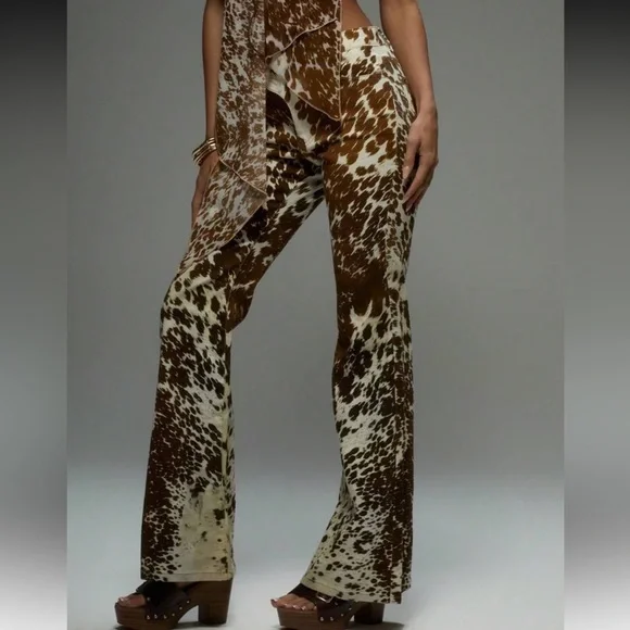 Brown Cow-print pants NWT - Picture 3 of 6